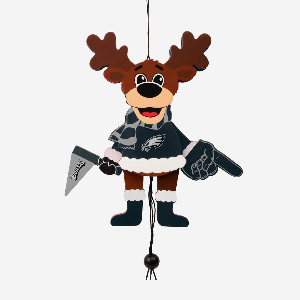 Philadelphia Eagles Cheering Reindeer Ornament FOCO - FOCO.com