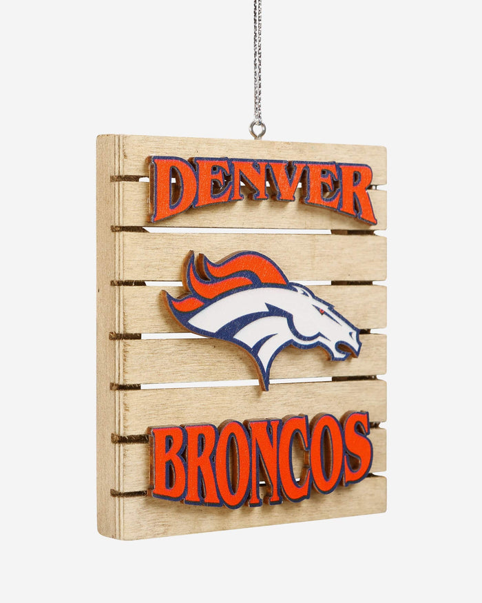 Denver Broncos Wood Pallet Sign Ornament FOCO - FOCO.com