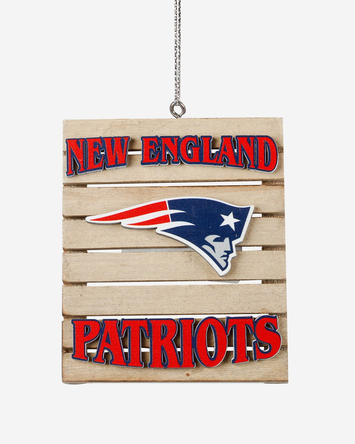 New England Patriots Wood Pallet Sign Ornament FOCO - FOCO.com