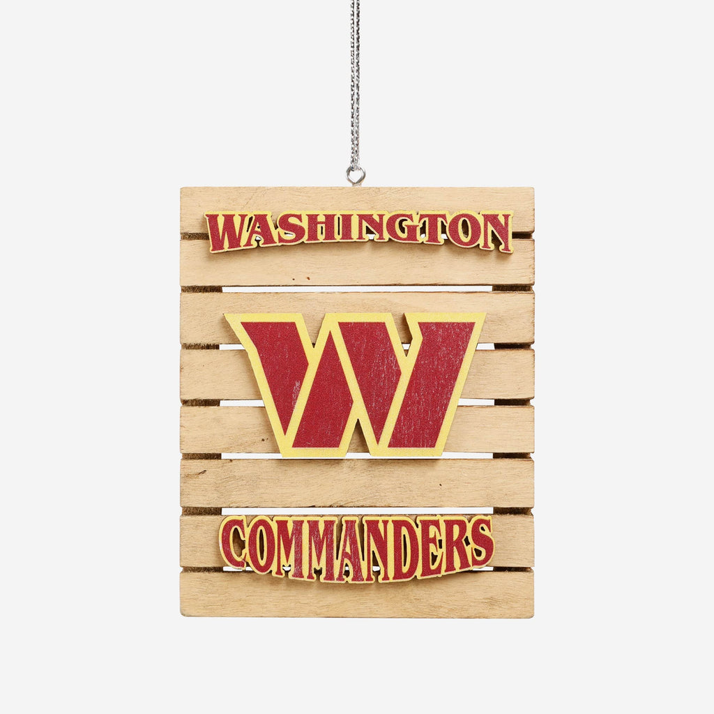 Washington Commanders Wood Pallet Sign Ornament FOCO - FOCO.com