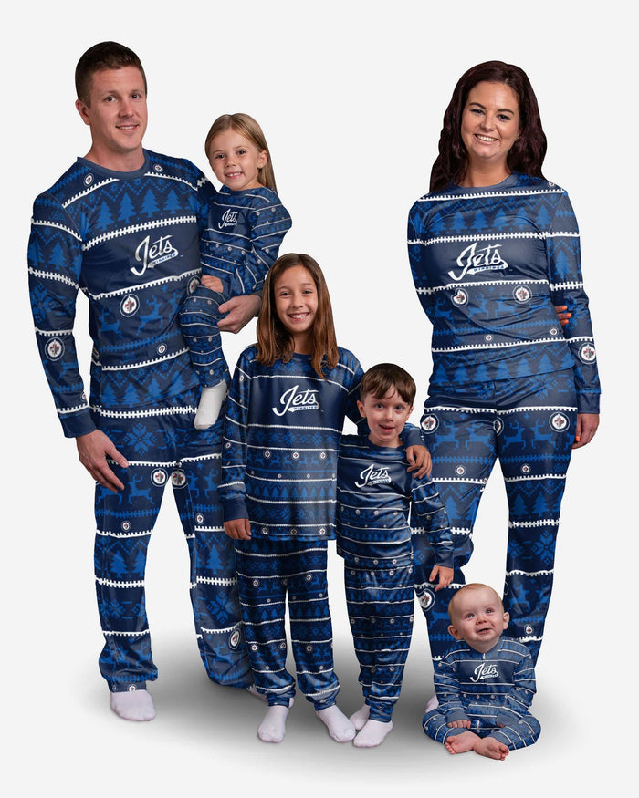 Winnipeg Jets Toddler Family Holiday Pajamas FOCO - FOCO.com